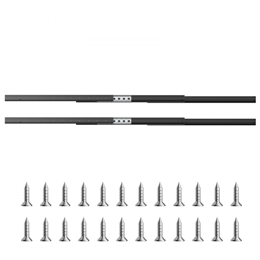 VEVOR Rieles Deslizantes para Cajones Bajo Encimera, Extensión Completa con Cojinetes de Bolas para Gabinetes Debajo de las Escaleras, Resistentes, para Reemplazo de Bricolaje, 800 x 75 x 55 mm