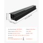 VEVOR Rieles Deslizantes para Cajones Bajo Encimera, Extensión Completa con Cojinetes de Bolas para Gabinetes Debajo de las Escaleras, Resistentes, para Reemplazo de Bricolaje, 800 x 75 x 55 mm