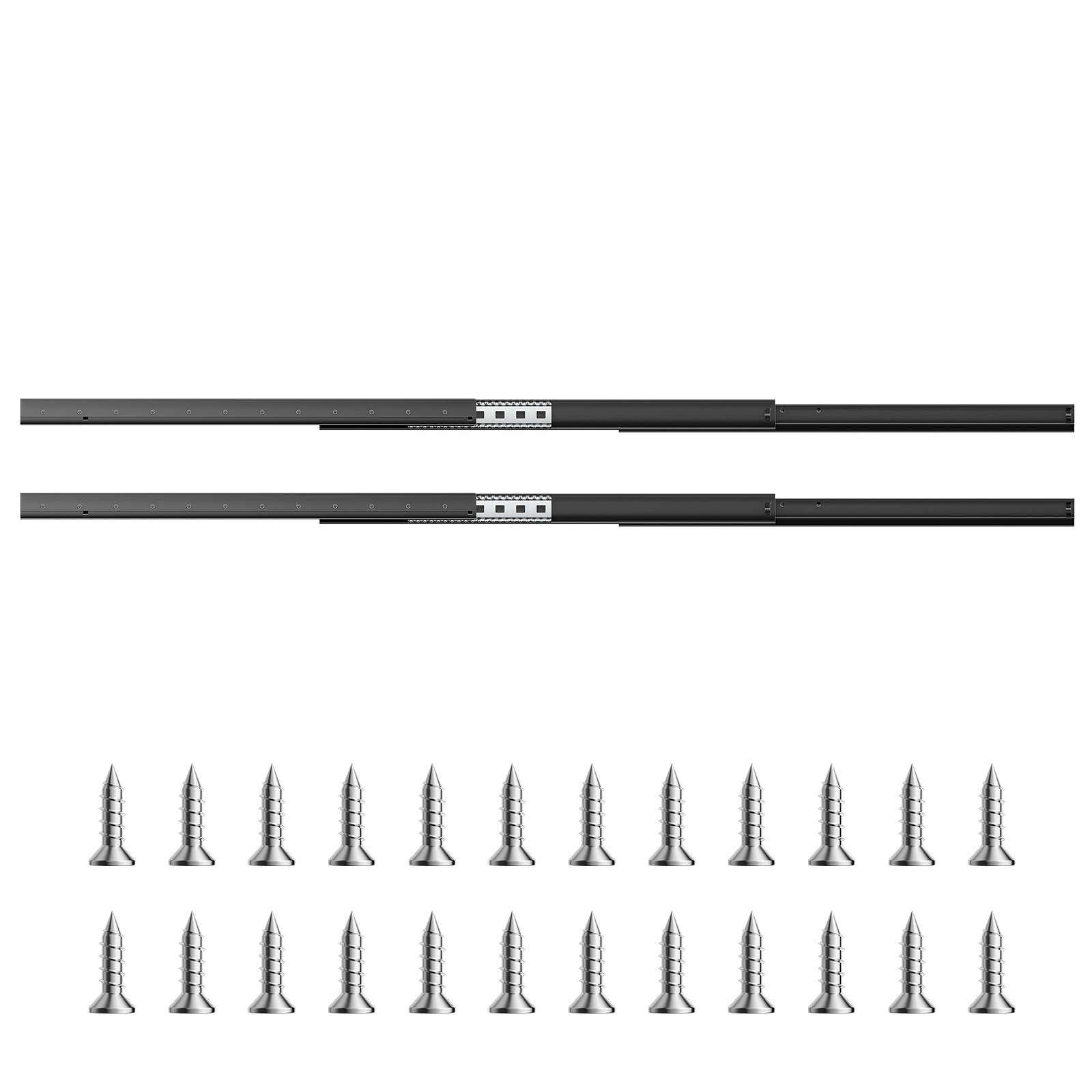 VEVOR Rieles Deslizantes para Cajones Bajo Encimera, Extensión Completa con Cojinetes de Bolas para Gabinetes Debajo de las Escaleras, Resistentes, para Reemplazo de Bricolaje, 800 x 75 x 55 mm