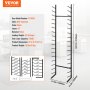 VEVOR Estante de almacenamiento de planos, estante colgante para exhibición de carteles de 16 niveles, soporte vertical para archivos en rollo de planos, 2 rollos/neumático, estante de almacenamiento de archivos en rollo para póster de mapas de planos