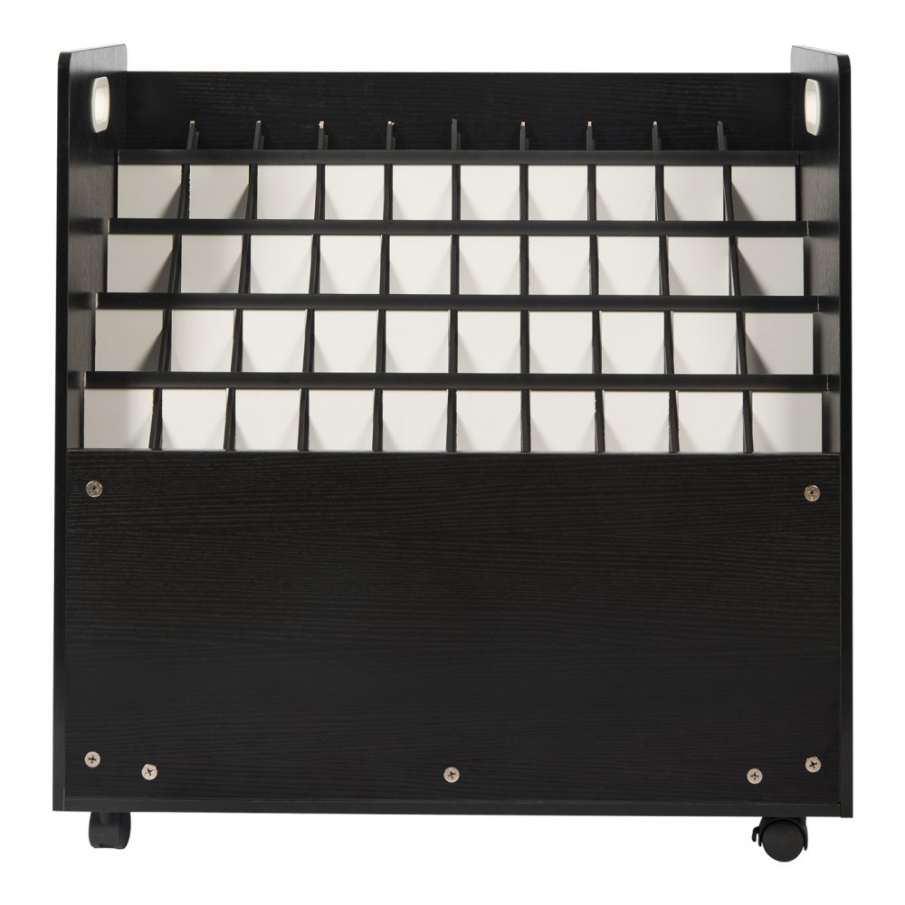 VEVOR Estante de almacenamiento de planos, gabinete de almacenamiento de planos móvil de 50 ranuras, carrito organizador de archivos enrollable de madera para planos de construcción, mapas, pósteres arquitectónicos, soporte para archivos de planos para el hogar, la oficina y la escuela