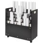 VEVOR Blueprint Storage Rack, Mobile Blueprint Storage Cabinet with 50 Compartments, Wooden Roll-Up File Organizer Cart for Blueprints, Maps, Posters, Architecture, Blueprint File Holder for Home, Office, School