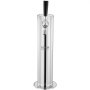 VEVOR Kegerator Tower Kit, Single Tap Beer Conversion Kit, Stainless Steel Keg Beer Tower Dispensing System with Dual Gauge W21.8 Regulator and A-System Keg Coupling, Beer Drip Tray for Home Parties