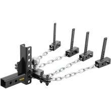 VEVOR Enganche para Remolque de Viaje Acero Enganche de Distribución de Peso con Control de Bola de Equilibrio de 50mm Caída y Elevación de 10,2cm