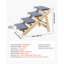 VEVOR Escalera para Perros de 630 x 470 x 490 mm, 4 Peldaños, Plegable, de Madera, para Mascotas Pequeñas, Medianas, Grandes y Mayores, para Cachorros de hasta 68 kg, para Camas, Sofás y Coches