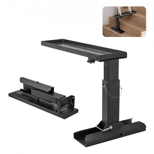 VEVOR Nivelador de Escalera, Superficie de Apoyo, Herramienta de Nivelación de Escalera de Acero, Tolva de Inclinación Plegable, Fácil Uso, para Terrenos Irregulares, 640 x 350 x 310 mm, Negro