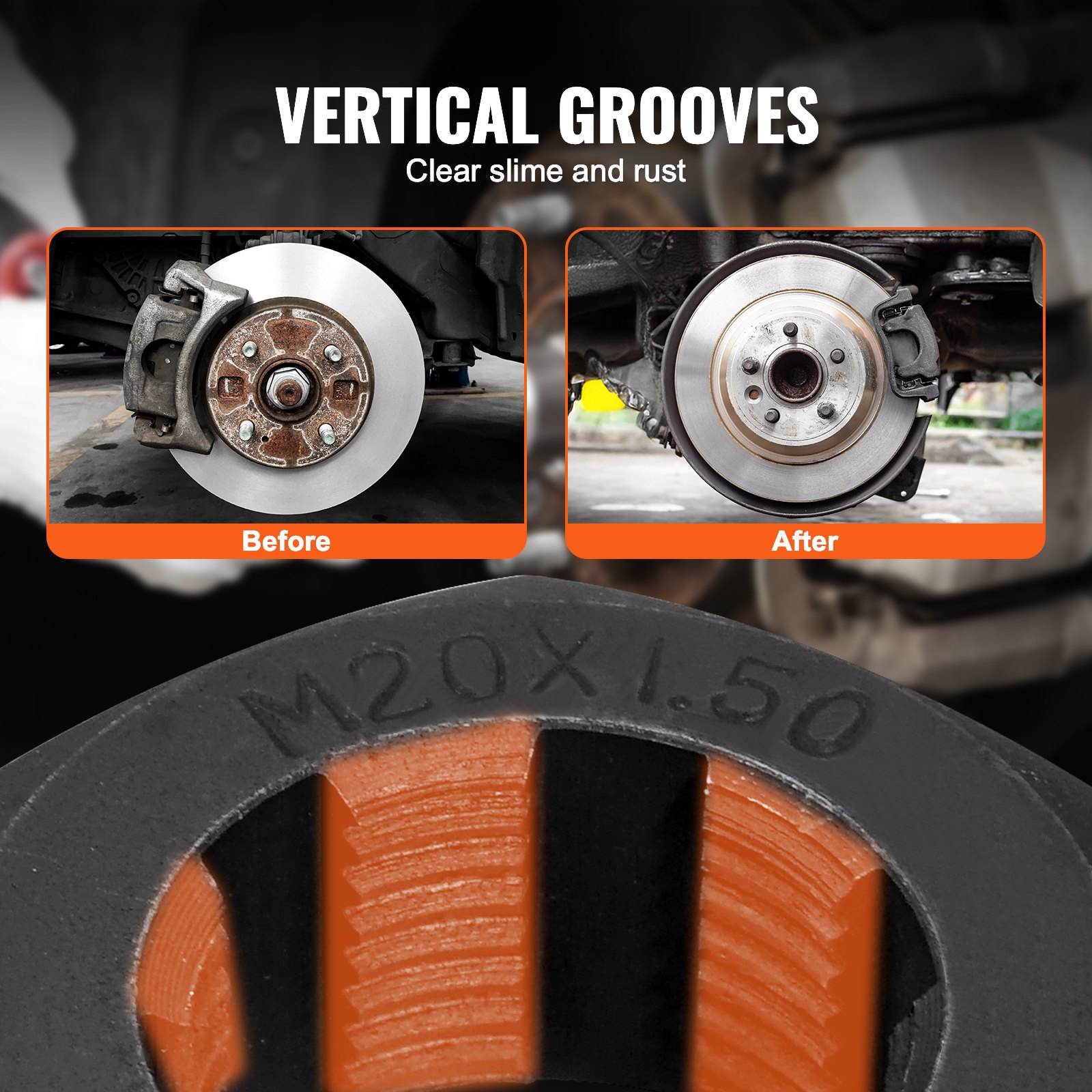 VEVOR 10-piece thread milling set for spindles, metric M20 M22 M24 UNF 13/16 inch 3/4 inch thread repair tool, thread renewer tool set with extension rod, hex key