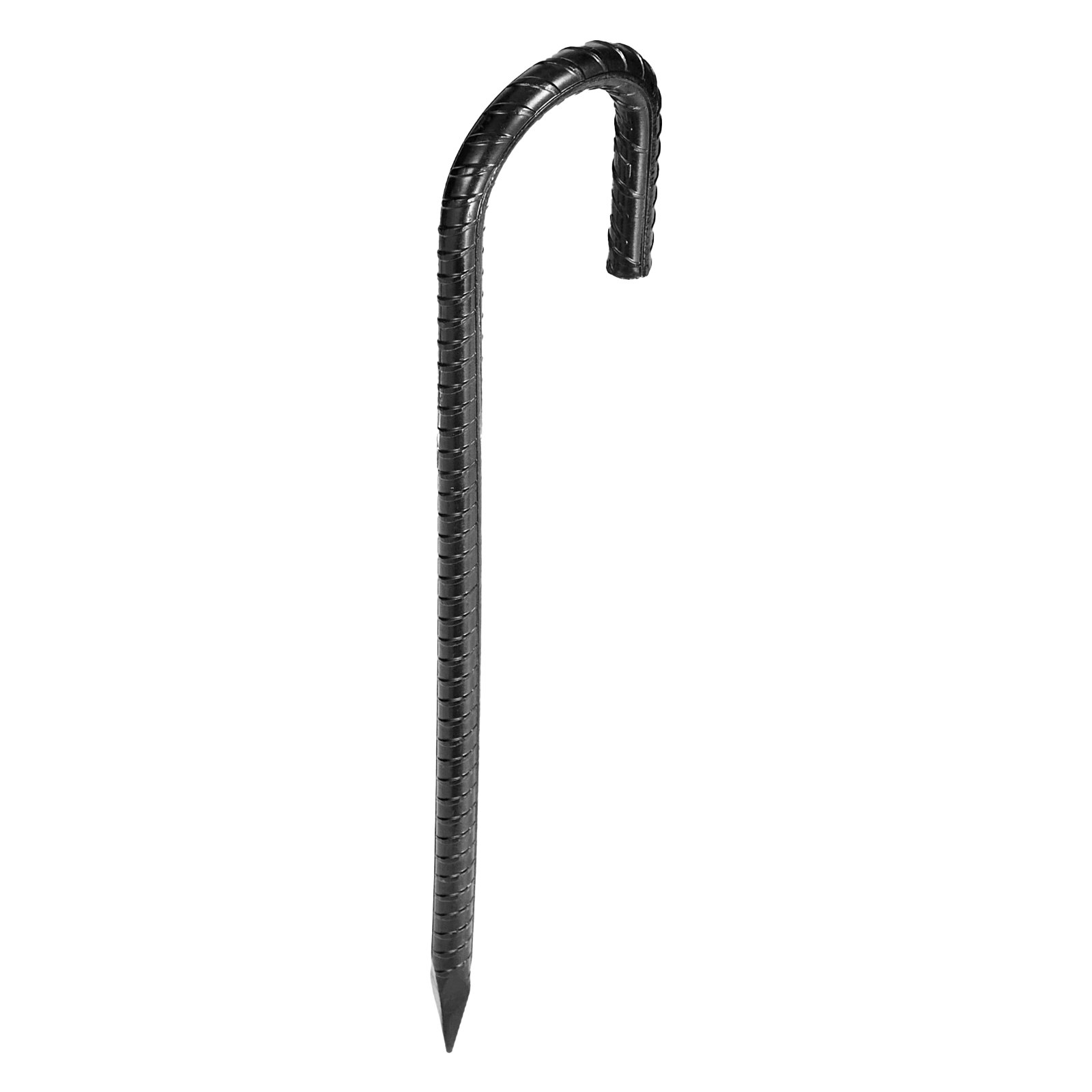 VEVOR 16 PCS Estacas de Varilla de Refuerzo 304,8 mm con Gancho en J  de Diámetro 1 cm, Anclajes de Acero Galvanizado con Punta de Cincel y Revestimiento Resistente a la Oxidación para Jardinería