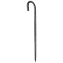 VEVOR 16 PCS Estacas de Varilla de Refuerzo 406,4 mm con Gancho en J  de Diámetro 1 cm, Anclajes de Acero Galvanizado con Punta de Cincel y Revestimiento Resistente a la Oxidación para Jardinería