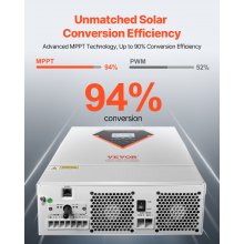 VEVOR 6000W Inversor Solar Híbrido con Controlador Solar MPPT de 120 A Integrado WIFI