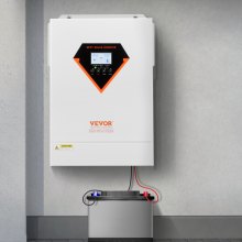 VEVOR 6000W Inversor Solar Híbrido con Controlador Solar MPPT de 120 A Integrado WIFI