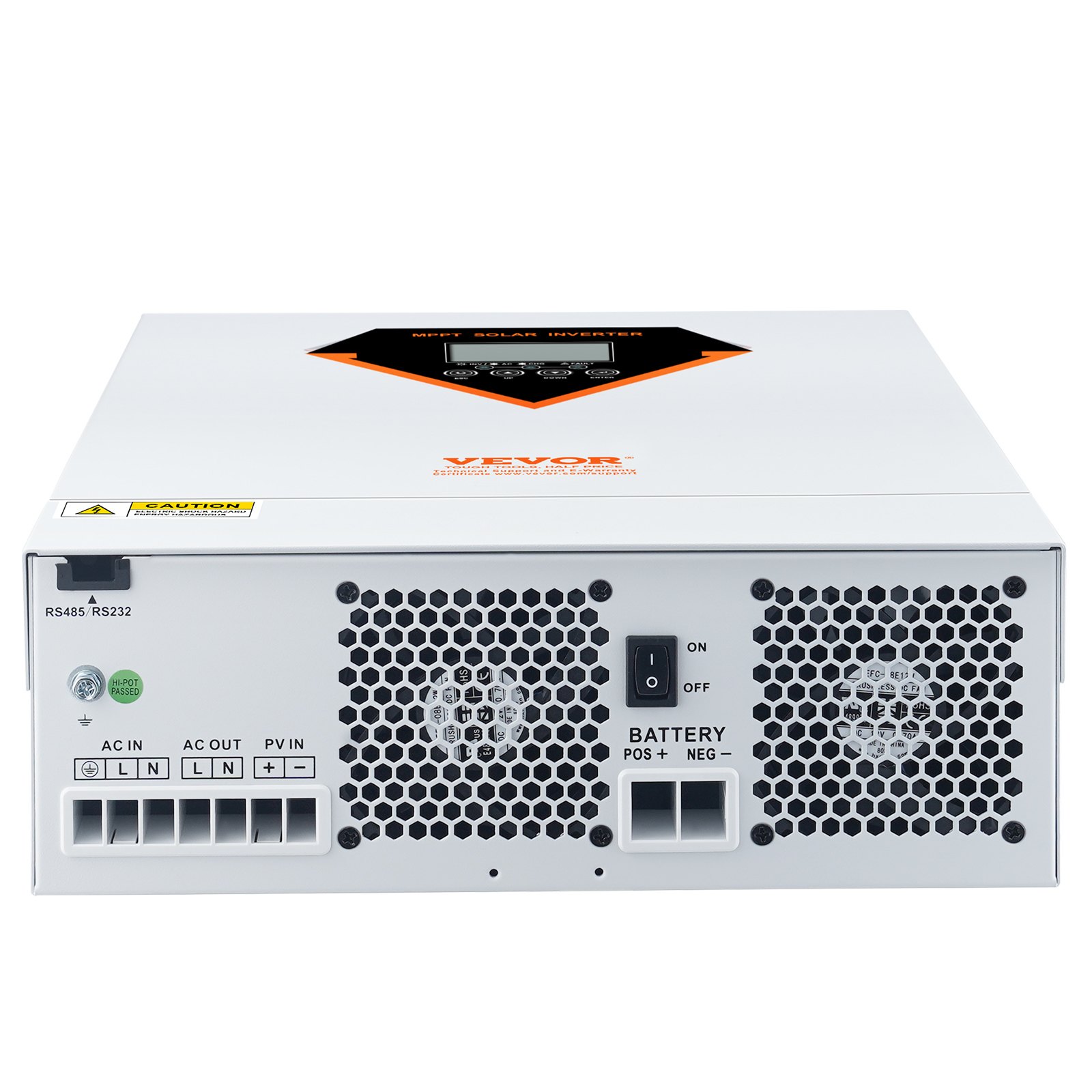 VEVOR Inversor Híbrido de 3500W Inversor Solar Híbrido 230 V CA Cargador Fuera de la Red de Onda Sinusoidal Pura con Controlador de Carga Solar MPPT de 60 A Incorporado, Carga Híbrida, Utilidad, Solar