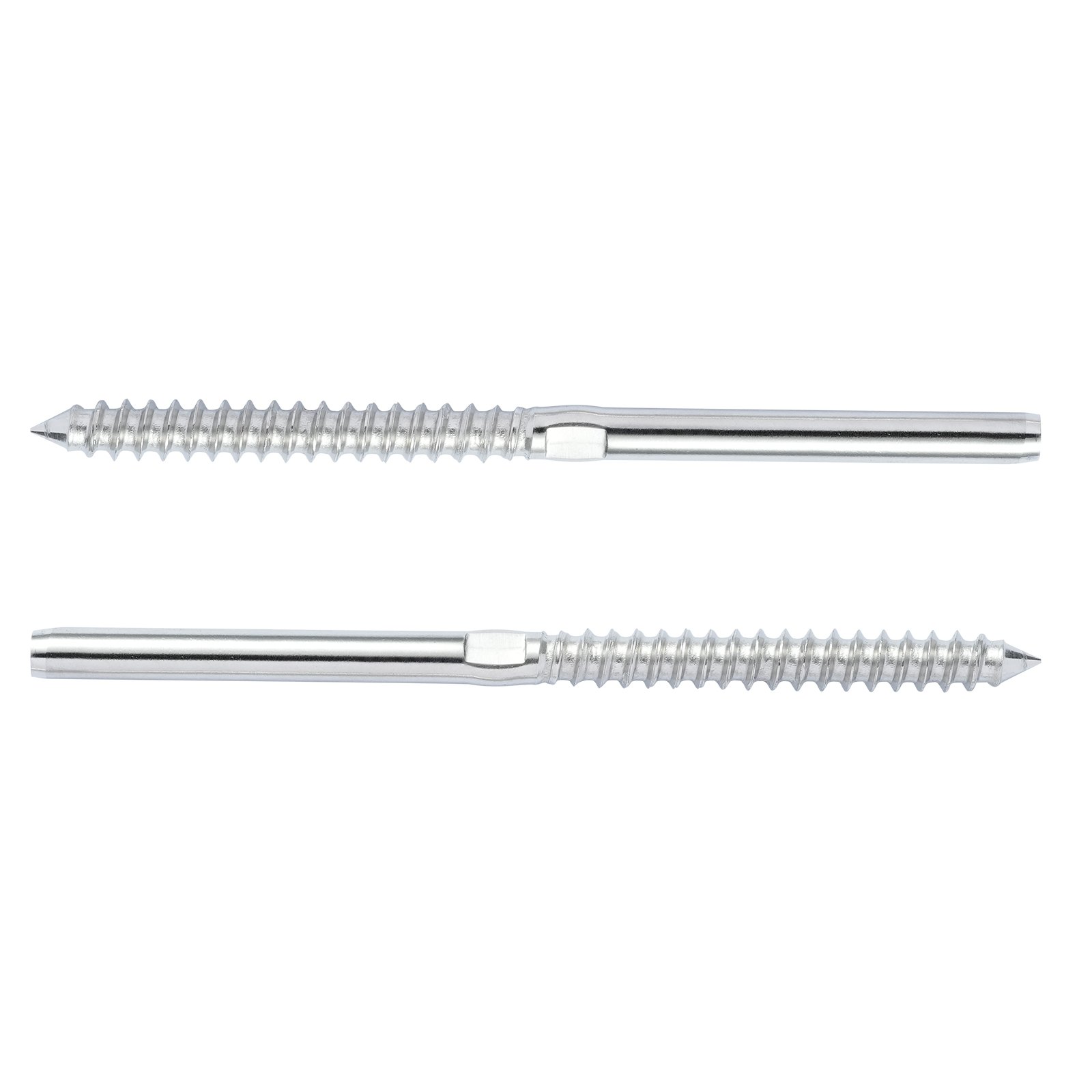 VEVOR Terminales de montaje de extremo de tensión para barandilla de cable de 1/8", 102 piezas de acero inoxidable T316, tensor de barandilla de cable de 1/8" para poste de barandilla, plateado