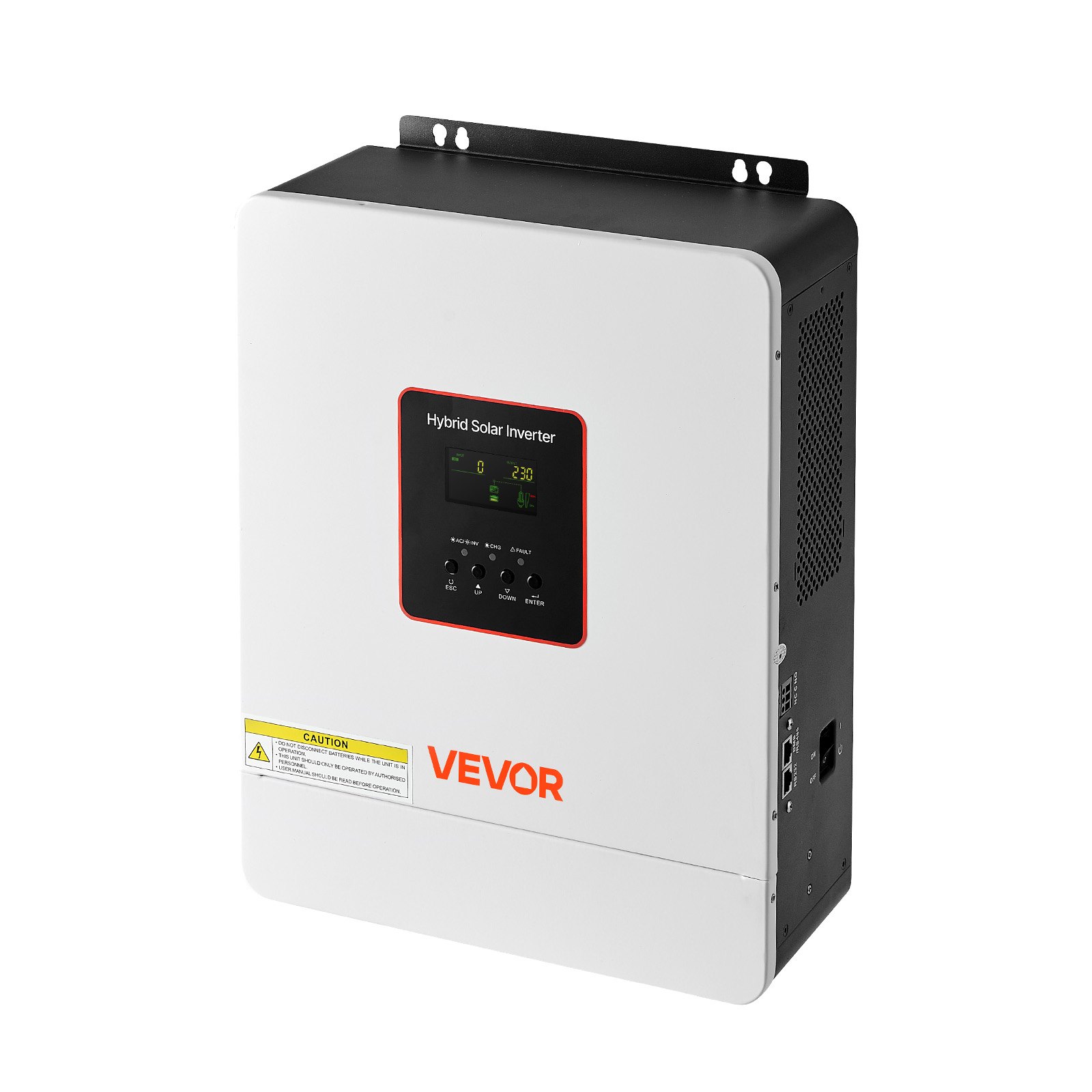VEVOR Inversor Solar Híbrido 4000 W, Onda Sinusoidal Pura, Controlador MPPT Integrado 120 A, Módulo Compatible con Wi-Fi, Batería de Plomo-Ácido de Litio para Sistemas Solares Aislados de la Red