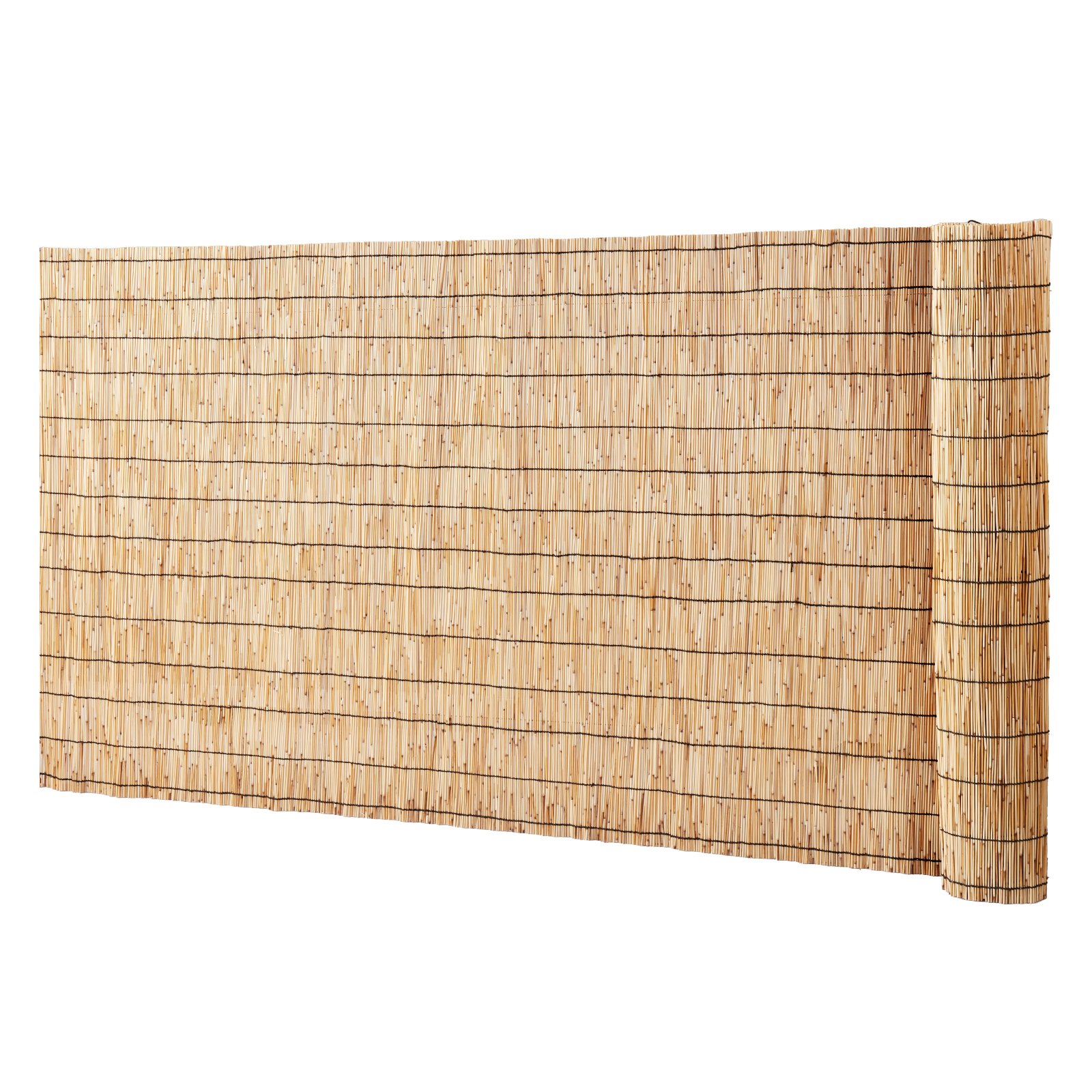 VEVOR Valla de Caña Natural 3x1 m Cortina de Caña para Balcón Rollo de Valla de Caña para Patio al Aire Libre Valla Pantalla de Caña Natural Decorativa para Privacidad, Jardín, Patio, Balcón