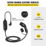 VEVOR Cargador Portátil para Vehículo Eléctrico de 10A Tipo 2, Cargador de Coche EV con 6m de Longitud del Cable, Cargador de Coche Eléctrico para Coche Eléctrico que Cumple con la Norma IEC 62196-2