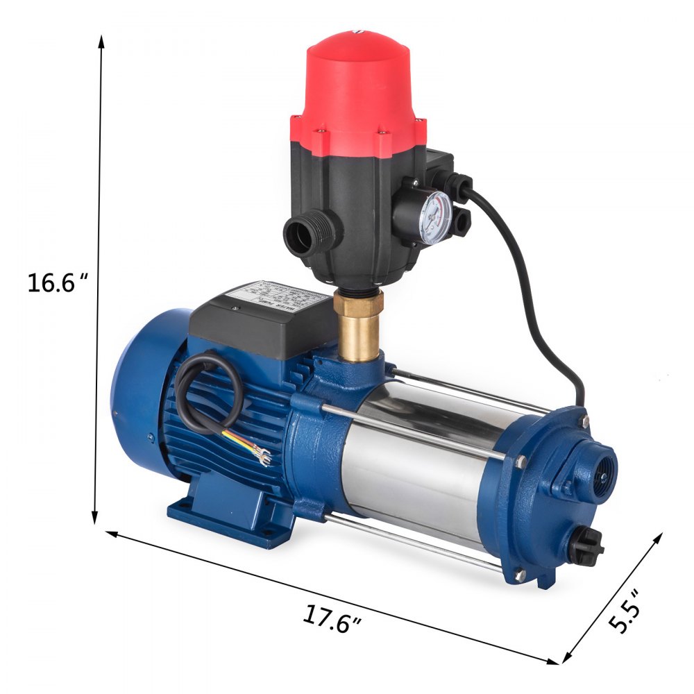 2200w Bomba Centrífuga 9600 L/h 328ft Máx. Max Head 100m Bomba Impulsora