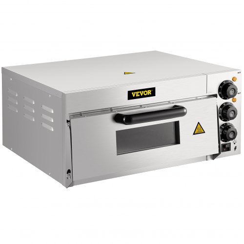 VEVOR Horno de Pizza Eléctrico 2000W Horno de Acero Inoxidable 56 x 47,5 x 26,5 cm Tostador para Pizza 122-662 ℉ para Cocinar Pizza, Sándwiches, Pretzels, Plato Horneado, Patata, Pan, Pastel, Tarta