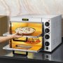 VEVOR Horno de Pizza Eléctrico 3000W Horno de Acero Inoxidable 56 x 47,5 x 43 cm Tostador para Pizza con Dos Capas para Cocinar Pizza, Sándwiches, Pretzels, Plato Horneado, Patata, Pan, Pastel, Tarta