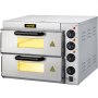 VEVOR Horno de Pizza Eléctrico 3000W Horno de Acero Inoxidable 56 x 47,5 x 43 cm Tostador para Pizza con Dos Capas para Cocinar Pizza, Sándwiches, Pretzels, Plato Horneado, Patata, Pan, Pastel, Tarta