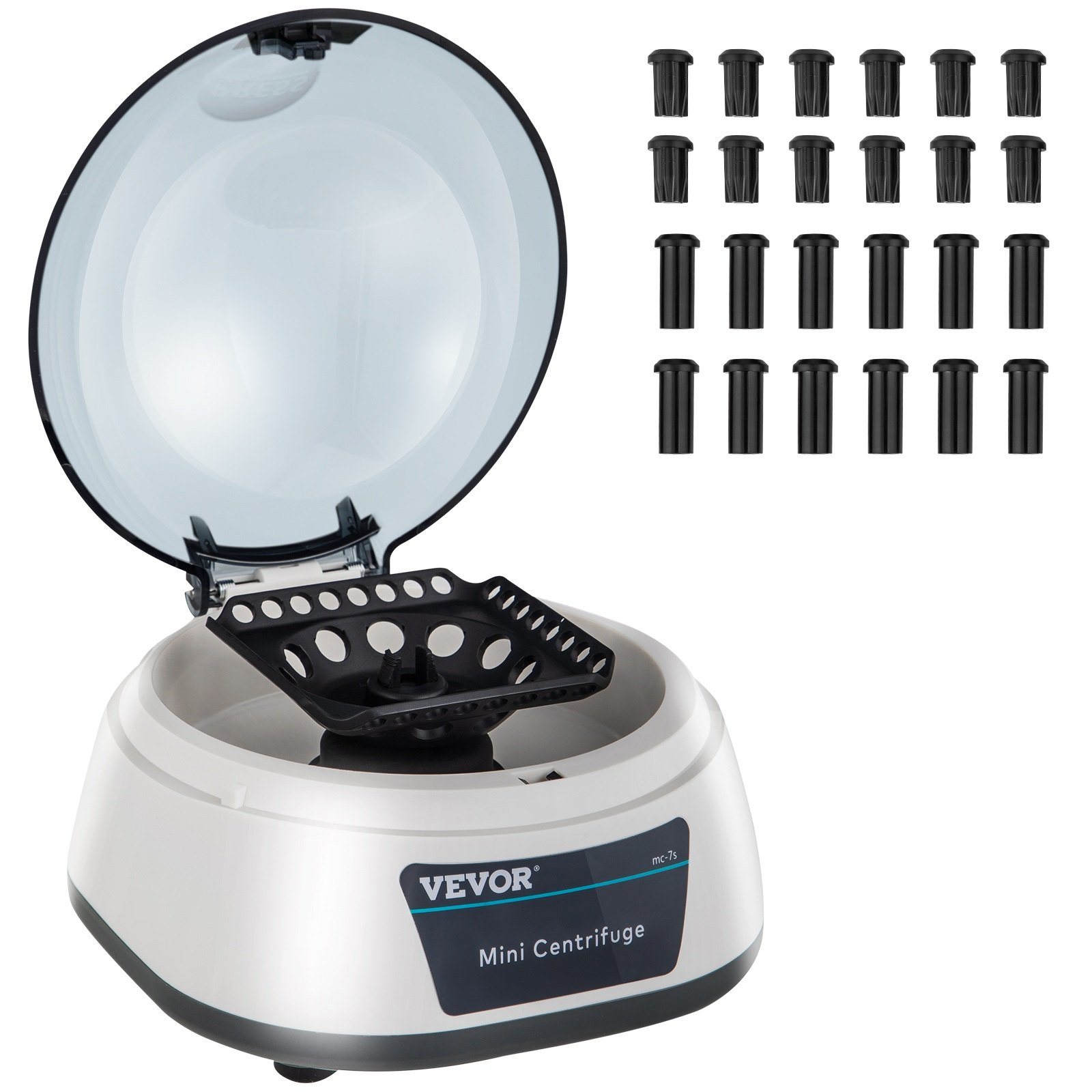 VEVOR Centrífuga de Laboratorio de Mesa 25 W 7000 RPM Centrífuga Portátil de Mesa 0,2/0,5 /1,5/2 ml x 12 0,2 ml x4 x8 Centrifugadora para Separar los Componentes de las Soluciones en Laboratorios