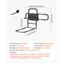 VEVOR Barandilla de Cama para Adultos 136 kg Doble Asa y Diseño Plegable, con Asa de 600-700 mm, Bolsillo Integrado y Tubos de Acero al Carbono para Camas para Personas Mayores y Movilidad Reducida