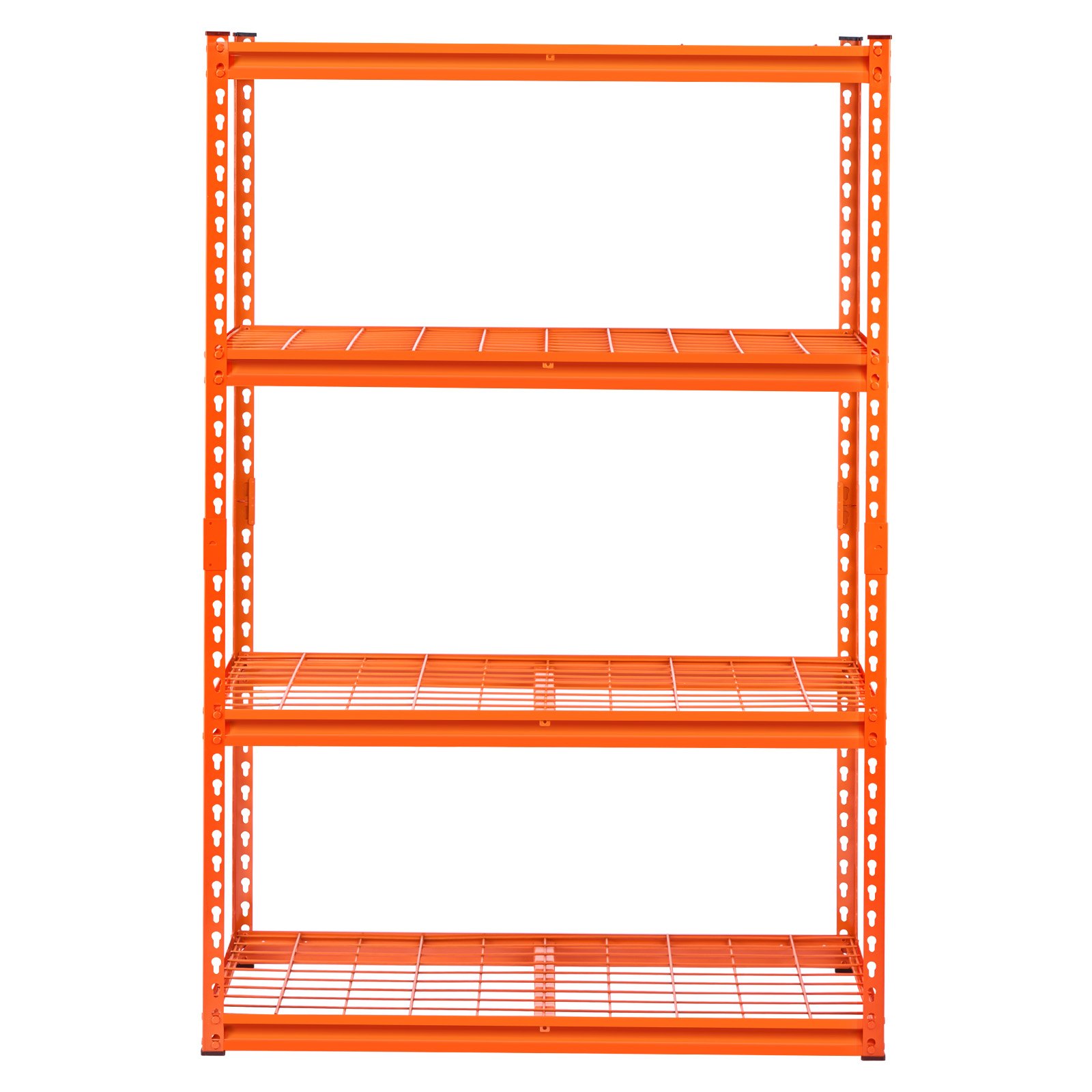 VEVOR Storage Shelving, 1089 kg, 4-Tier Heavy-Duty Shelving Unit for Garage, 508x1016x1524mm, Adjustable Boltless Shelving Unit for Industrial Shelving, All-Purpose Shelving, Basement Shelving for Kitchen, Storage, Cellar, Orange