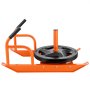 VEVOR Pull Sled for Strength Training, Fitness Strength and Speed Training Sled with Handle, Steel Training Device for Athletic Exercises, Suitable for 1- and 2-inch Weight Plates, Orange