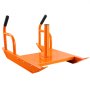 VEVOR Pull Sled for Strength Training, Fitness Strength and Speed Training Sled with Handle, Steel Training Device for Athletic Exercises, Suitable for 1- and 2-inch Weight Plates, Orange
