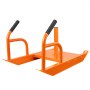 VEVOR Pull Sled for Strength Training, Fitness Strength and Speed Training Sled with Handle, Steel Training Device for Athletic Exercises, Suitable for 1- and 2-inch Weight Plates, Orange