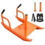 VEVOR Pull Sled for Strength Training, Fitness Strength and Speed Training Sled with Handle, Steel Training Device for Athletic Exercises, Suitable for 1- and 2-inch Weight Plates, Orange