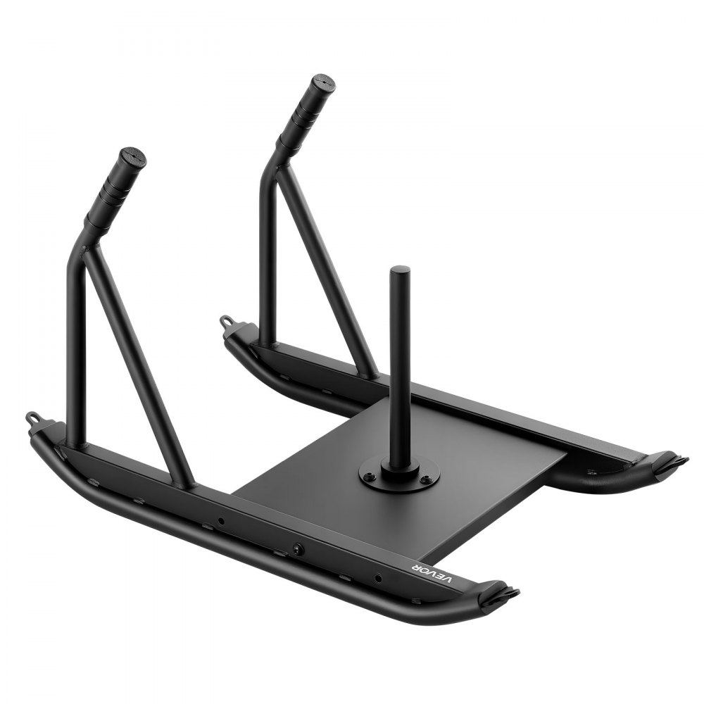 VEVOR Trineo de Pesas, Trineo de Entrenamiento de Fuerza para Mejorar la Velocidad en Ejercicios Atléticos, Equipo de Fitness con Asa, Compatible con Discos de Pesas 25/51 mm, 745 x 440 x 475 mm