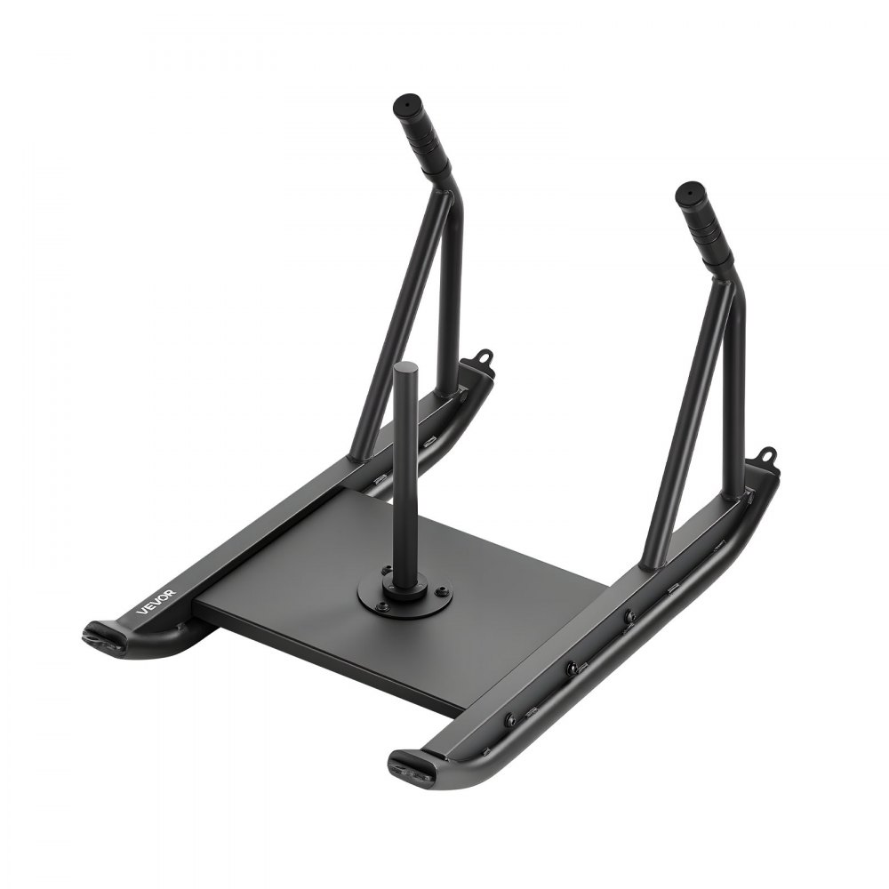 VEVOR Trineo de Pesas, Trineo de Entrenamiento de Fuerza para Mejorar la Velocidad en Ejercicios Atléticos, Equipo de Fitness con Asa, Compatible con Discos de Pesas 25/51 mm, 745 x 440 x 475 mm