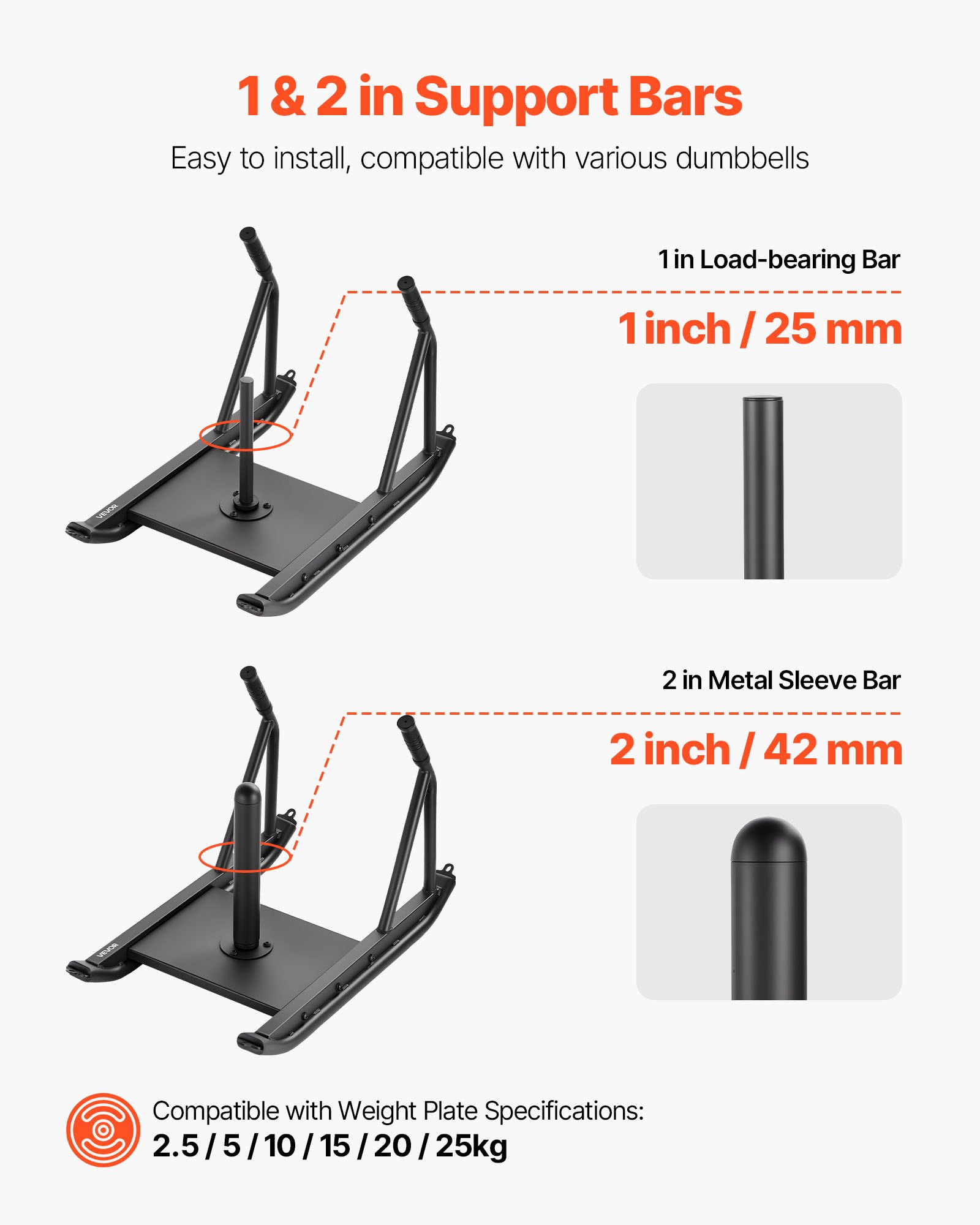 VEVOR Trineo de Pesas, Trineo de Entrenamiento de Fuerza para Mejorar la Velocidad en Ejercicios Atléticos, Equipo de Fitness con Asa, Compatible con Discos de Pesas 25/51 mm, 745 x 440 x 475 mm