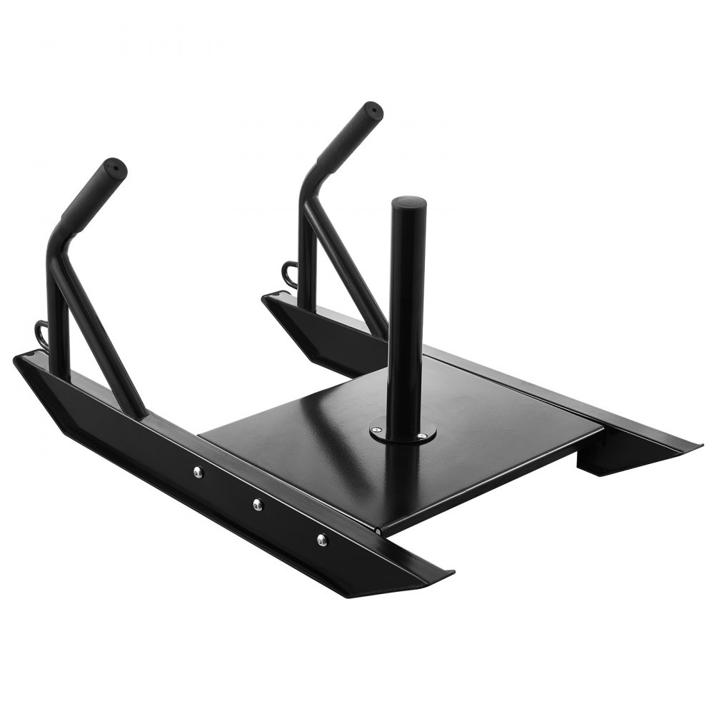 VEVOR Trineo de Tracción para Entrenamiento con Pesas, Trineo de Entrenamiento de Velocidad y Fuerza con Asa, Acero, para Ejercicios Atléticos y Mejora de la Velocidad, Negro, 690 x 440 x 370 mm