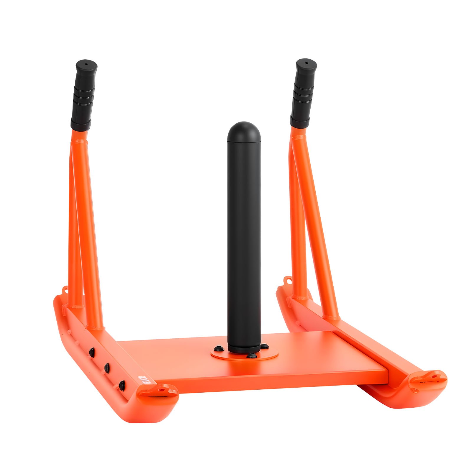 VEVOR Trineo de Potencia para Entrenamiento de Fuerza, para Mejorar la Velocidad en Ejercicios Atléticos, Equipo de Fitness con Asa, Compatible con Discos de 2,5/5/10/15/20/25 kg, Color Naranja