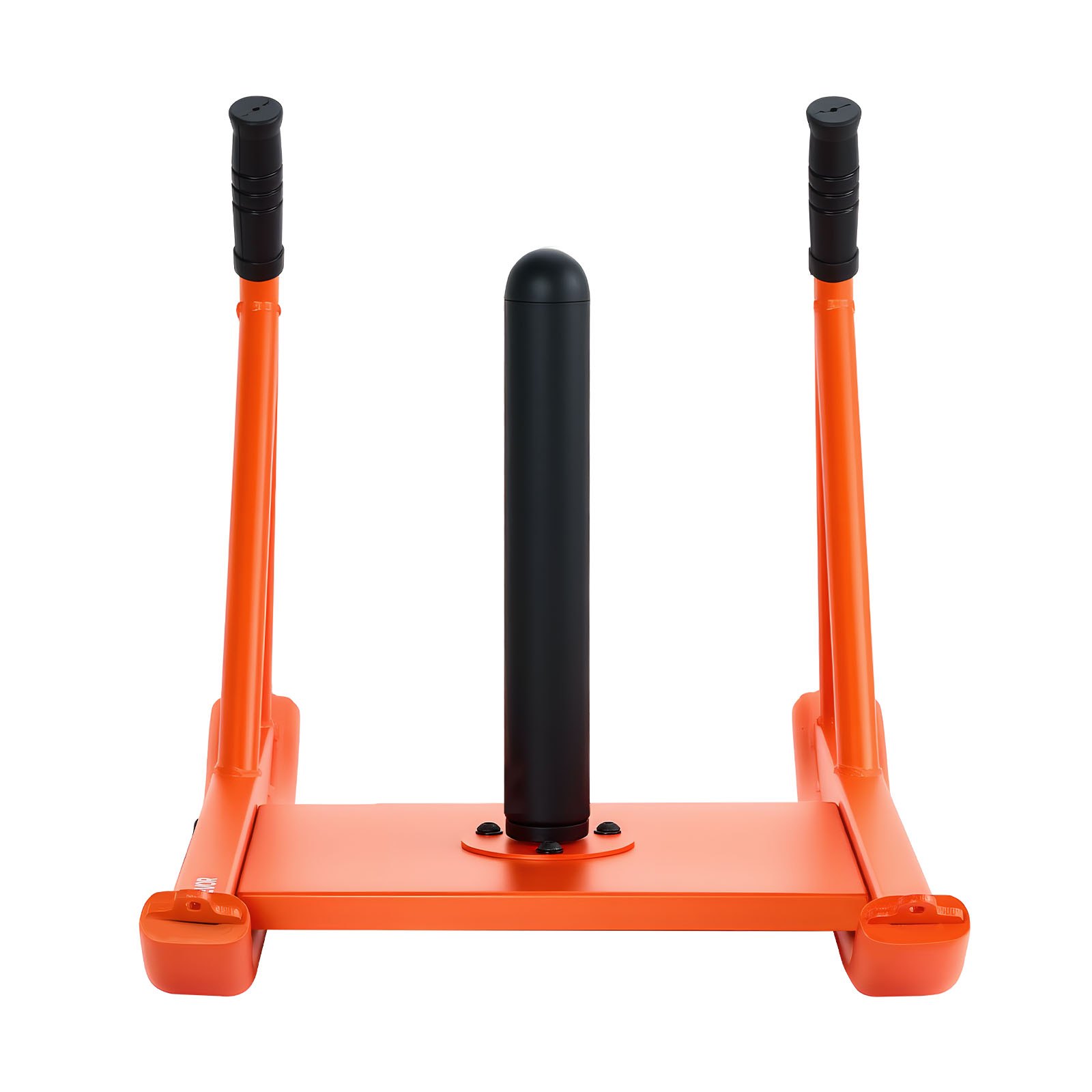 VEVOR Trineo de Potencia para Entrenamiento de Fuerza, para Mejorar la Velocidad en Ejercicios Atléticos, Equipo de Fitness con Asa, Compatible con Discos de 2,5/5/10/15/20/25 kg, Color Naranja