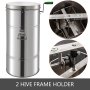 VEVOR Extractor Manual de Miel de 2 Cuadros, Extractor Manual Colmena de Acero Inoxidable, Herramientas de Extractor de Miel de Alta Velocidad y Seguridad, Equipo Extractor de Miel 45 x 25 cm