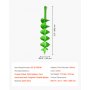 VEVOR Broca Helicoidal para Plantar Ø 150 x 800 mm Compatible con Taladros de 20 mm de Diámetro Interior, Herramienta para Plantar Bulbos, Accesorios para Perforar Postes y Cercas de Jardín, Verde
