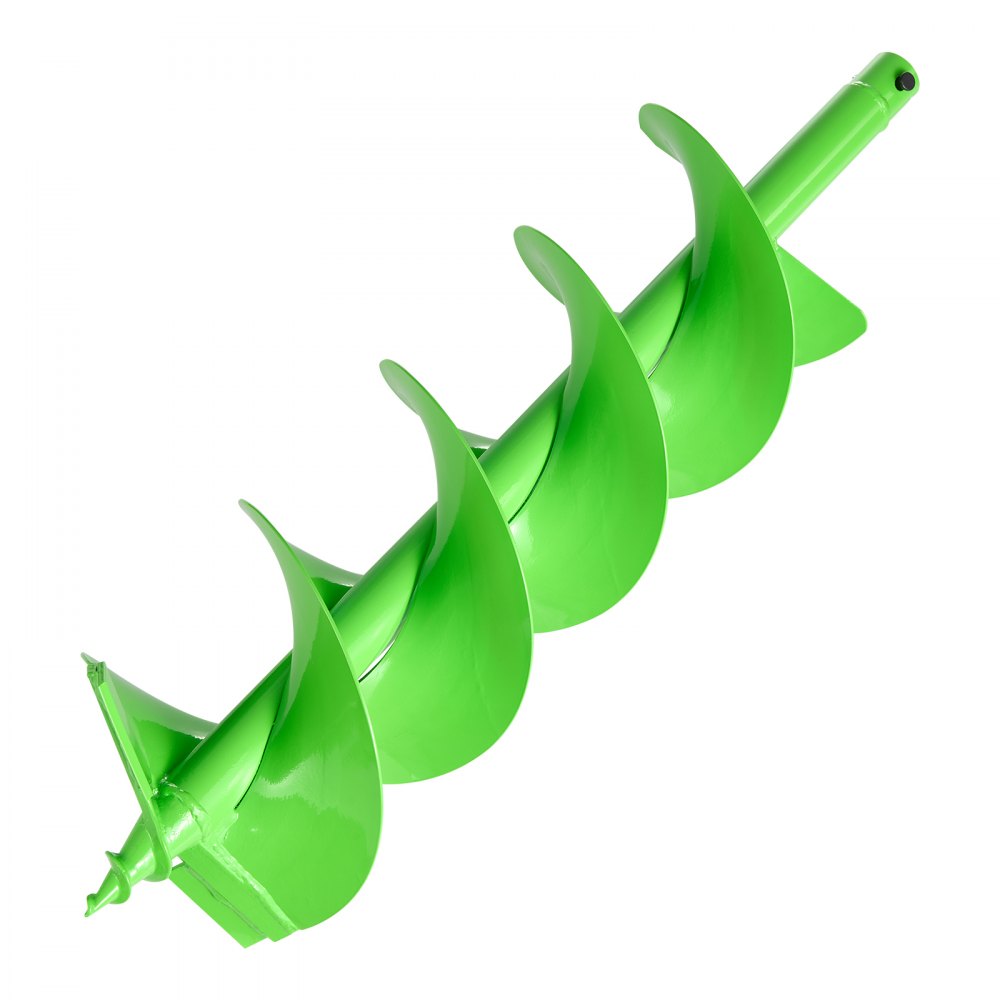 VEVOR Broca Helicoidal para Plantar Ø 200 x 790 mm Compatible con Taladros de 20 mm de Diámetro Interior, Herramienta para Plantar Bulbos, Accesorios para Perforar Postes y Cercas de Jardín, Verde