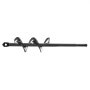 VEVOR Brocas de Barrena para Plantar Bulbos 40 x 220 mm Broca Helicoidal para Taladros Herramienta Robusta para Perforar Agujeros en Jardines, Excavar Postes y Cercas, Construcción de Acero, Negro
