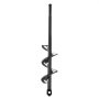 VEVOR Brocas de Barrena para Plantar Bulbos 40 x 220 mm Broca Helicoidal para Taladros Herramienta Robusta para Perforar Agujeros en Jardines, Excavar Postes y Cercas, Construcción de Acero, Negro