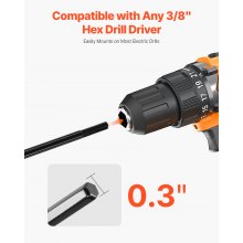VEVOR Broca Helicoidal de Ø 40 x 420 mm Herramienta para Plantar Bulbos, Negro
