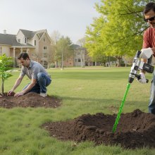 VEVOR Broca Helicoidal de Ø 40 x 790 mm Herramienta para Plantar Bulbos, Verde