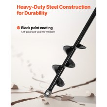 VEVOR 2 PCS Broca Helicoidal para Plantar Ø 40 x 220 mm y Ø 80 x 300 mm, Negro