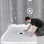 VEVOR Shower Rim Set, 1219 x 1828 mm Shower Tray Set with 160 mm Central Drain, Lightweight EPS Shower Installation Sets with 2 Waterproof Sheets, Shower Tray Tilt Bars Suitable for Bathrooms