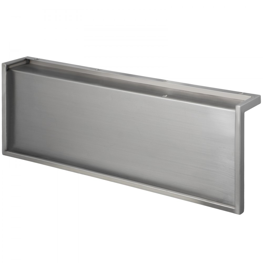 VEVOR Estante de pared de acero inoxidable, 8.6 x 30 pulgadas, 20.0 kg de carga resistente para montaje en pared comercial con salpicaduras para restaurante, hogar, cocina, hotel, lavandería, bar