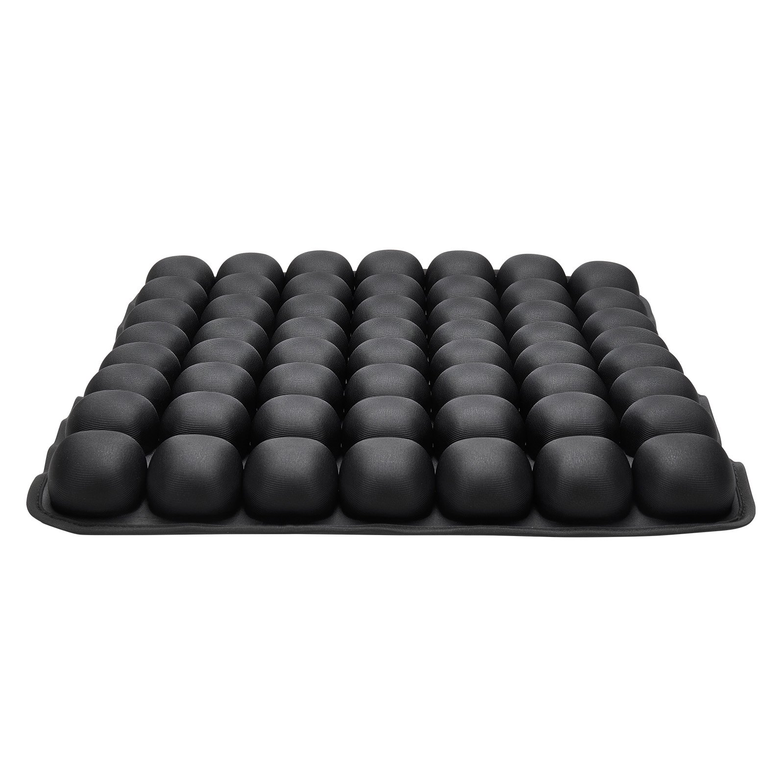 VEVOR Cojín de Asiento Inflable con Celdas de Aire 3D para Aliviar la Presión 46x41 cm Grosor de 45 mm de Licra y TPU con Bomba Manual, Ligero y Portátil para Viajes, Oficina, Coche, Avión, Negro