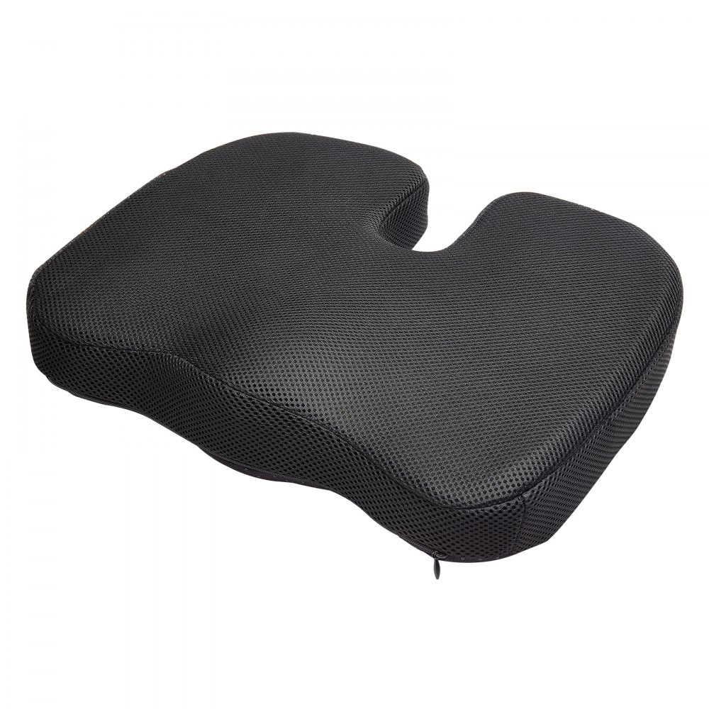 VEVOR Seat Cushion, Memory Foam Seat Chair Cushion for Pressure Relief, Soft & Breathable Wheelchair Seat Pad with Removable Cover for Travel, Office, Car, Airplane - Lightweight and Portable
