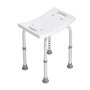 VEVOR Asiento de Ducha Antideslizante Altura Ajustable 360-485 mm Taburete de Ducha Carga de 158,8 kg Silla de Ducha de Aluminio y PE, Ayuda para Ducha para Personas Mayores, Mujeres Embarazadas, Baño